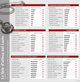 Le liste d`attesa nel Lazio