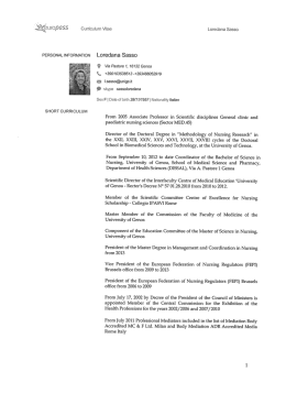 Curriculum Vitae - Educazione Continua in Medicina