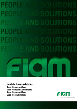 Guide to Fiam`s solutions