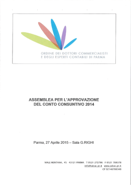 ODCEC Parma | Conto Consuntivo 2014