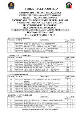 campionato italiano tecnici federali g1 – g2