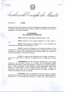 Opcm n. 3868 del 21 aprile 2010 - Dipartimento della Protezione