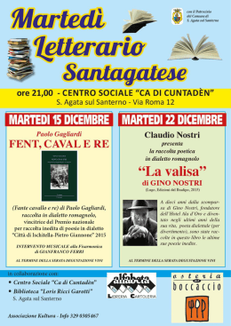 marted&igrave; letteraio dicembre - Comune di S.Agata sul Santerno
