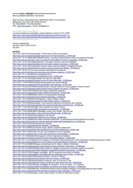 USI & CONSUMI ===================== News - ADUC