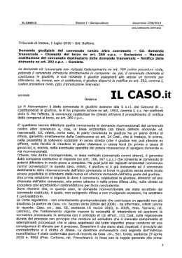 Tribunale di Varese, 1 luglio 2010 - Est. Buffone.