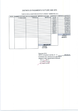 DISTINTA DI PAGAMENTO FATTURE AMA SPA
