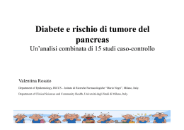 Diabete e rischio di tumore del pancreas