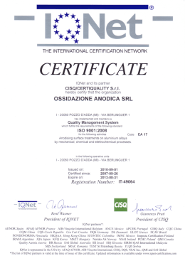 it * 1` e - Ossidazione Anodica