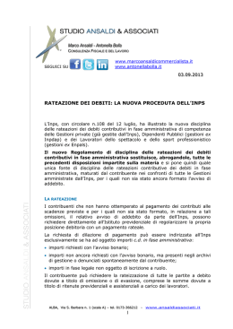 LA NUOVA PROCEDUTA DELL`INPS