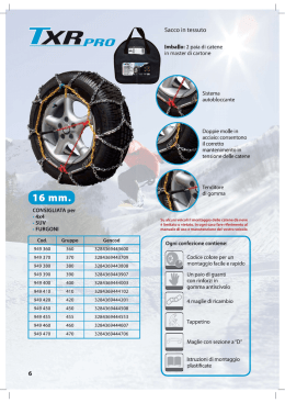Sacco in tessuto Imballo: 2 paia di catene in master di cartone