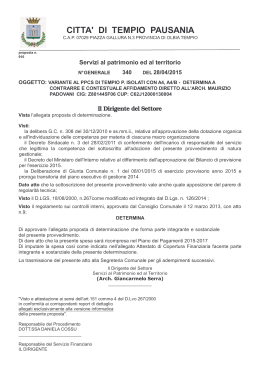 CITTA` DI TEMPIO PAUSANIA - Comune di Tempio Pausania