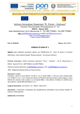 Verbale di Gara - E. Fermi &ndash; Guttuso