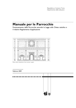 Manuale per le parrocchie - febbraio 2009