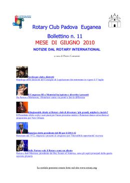 Rotar yy Club Padova Euganea Bollettino n. 11