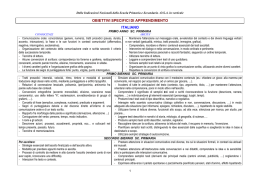 OBIETTIVI SPECIFICI DI APPRENDIMENTO ITALIANO