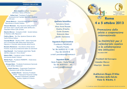 Depliant - SaluteInternazionale