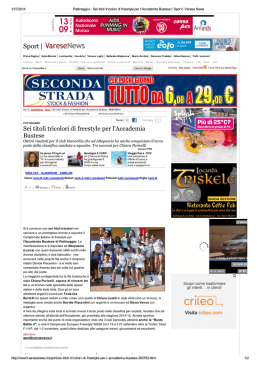 Pattinaggio - Sei titoli...e | Sport | Varese News