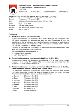 Protocol dalla radunonza communala Lumnezia (2013/02)