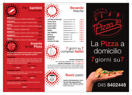 Listino Pizze Pizza In