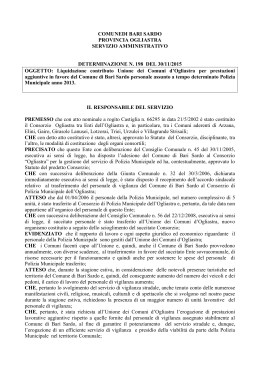 determinazione 198/2015 - comune di bari sardo sito istituzionale
