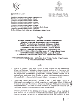 Convenzione Ordine Consulenti Lavoro