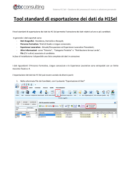 Vedi file PDF sistema estrazione dati da H1 Sel