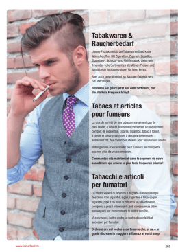 Tabakwaren & Raucherbedarf Tabacs et articles pour