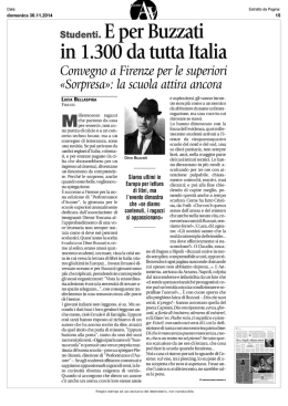 Studenti. E per Buzzati in 1.300 da tutta Italia