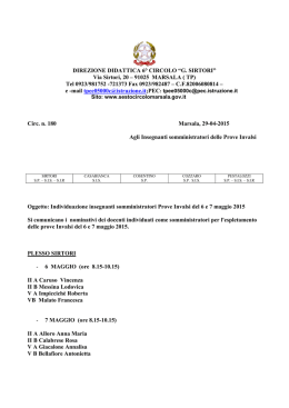 Scarica Documento - Direzione didattica 6&ordm; Circolo "G. Sirtori