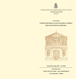 PADRI BARNABITI - Fondazione dell`Ordine degli Architetti di Milano