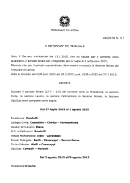 Decreto N. 81/2015 - Ordine degli Avvocati di Latina