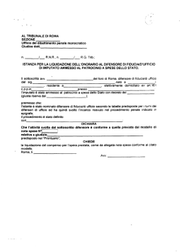 Le istanze - Osservatorio Penale