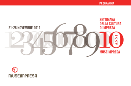 scarica il programma di tutti gli eventi della Settimana della Cultura