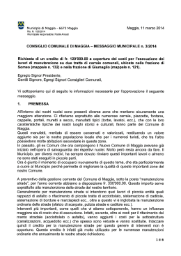 Credito per sistemazione carraie (Someo e