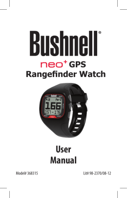 User Manual - Bushnell Golf