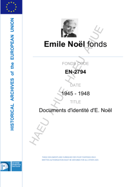 t - Historical Archives of the European Union Database