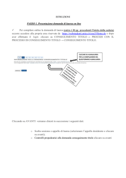 istruzioni per la compilazione della domanda di laurea