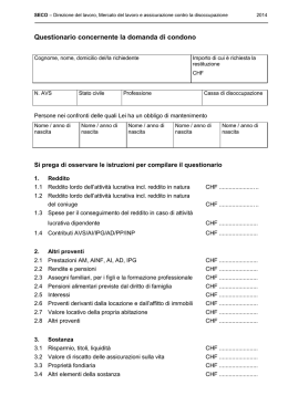 Istruzioni per compilare il questionario