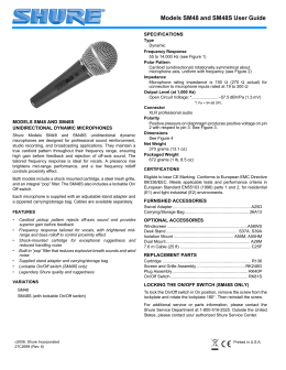 Shure SM48 Microphone User Guide
