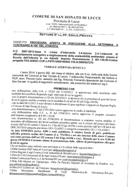 Verbali apertura buste - Comune di San Donato di Lecce