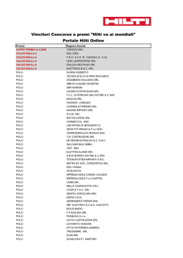 Vincitori Concorso a premi "Hilti va ai mondiali" Portale Hilti Online