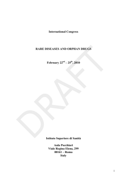 International Congress "Rare diseases and orphan drugs"