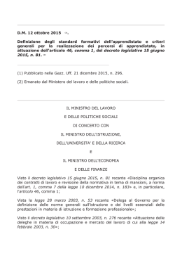 Decreto Interministeriale 12 ottobre 2015