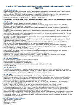STATUTO DELL`ASSOCIAZIONE A.TRA.C.TO ONLUS