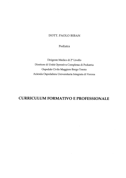 curriculum - Home Page Azienda ULSS 21