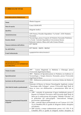 CV - Azienda Ospedaliera Senese
