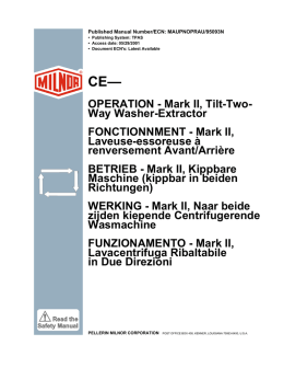 OPERATION - Mark II, Tilt-Two- Way Washer - Cost