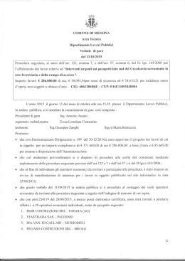 verbale di aggiudicazione