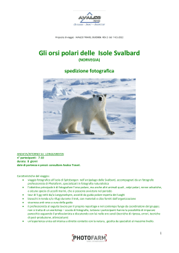 Gli orsi polari delle Isole Svalbard