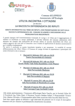UTILYA INCONTRA I CITTADINI